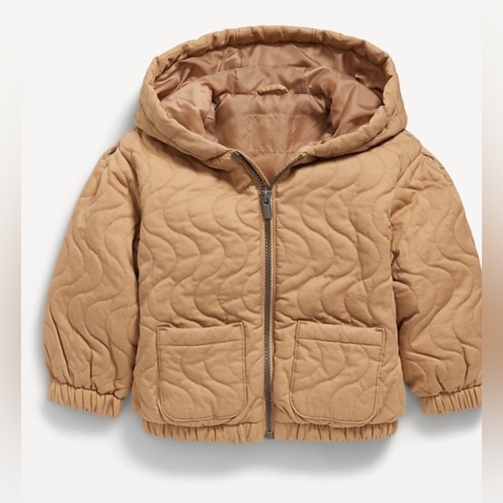 NEW…Quilted Pocket Hooded Twill Jacket